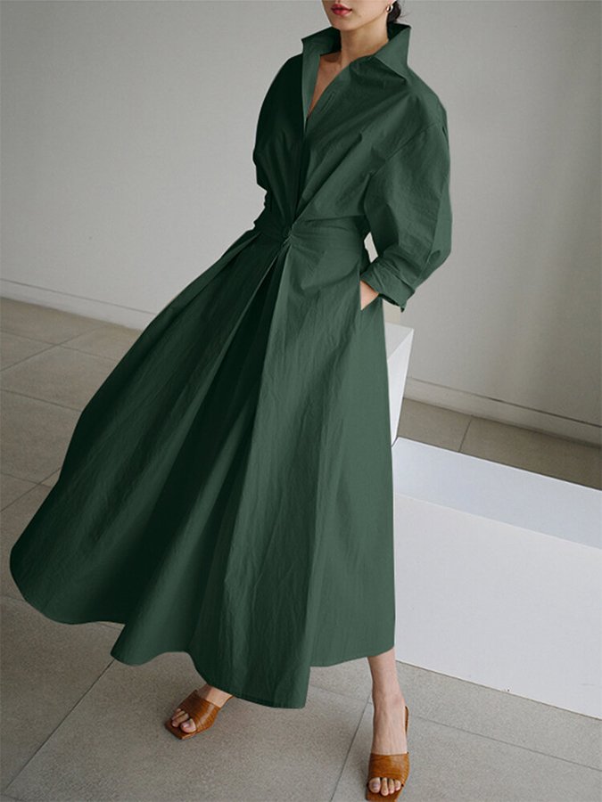 Mathilda | Elegant Shirt Dress with Buttons