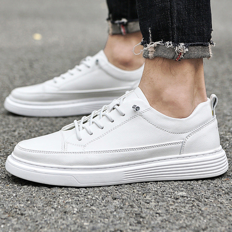 Men’s Low-Top Sneakers with Tonal Stitching and Lace-Up Closure