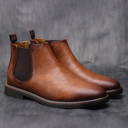 Men’s Waterproof Chelsea Boots with Elastic Side Panels
