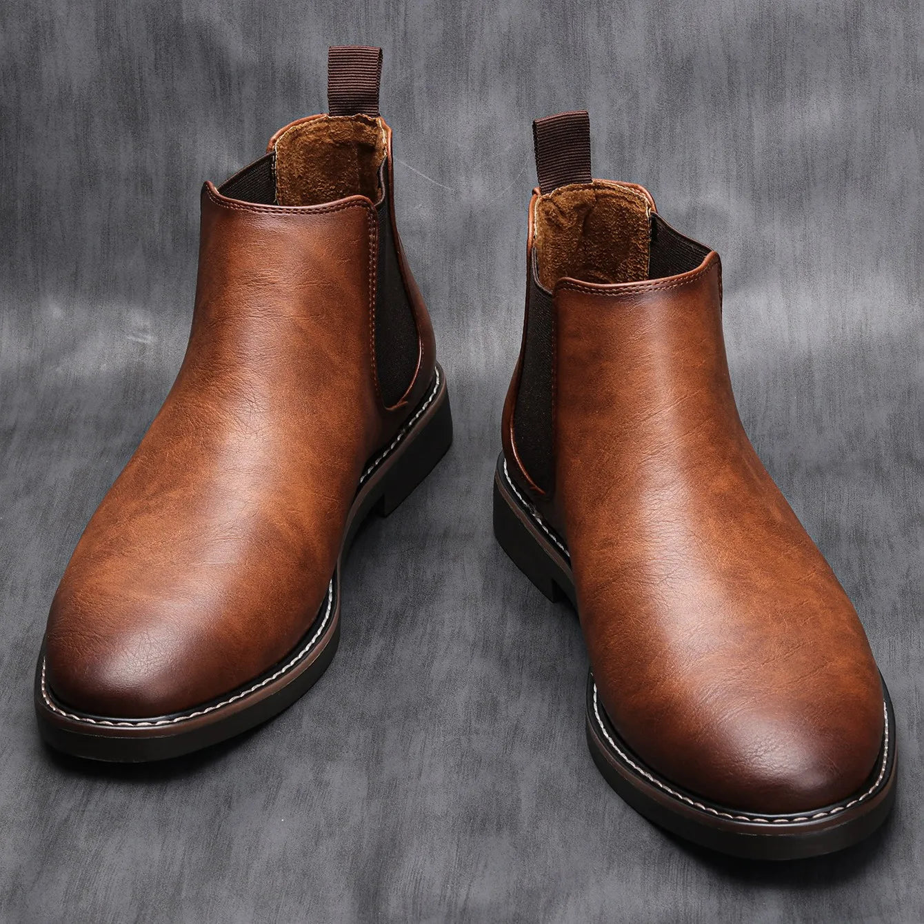 Men’s Waterproof Chelsea Boots with Elastic Side Panels